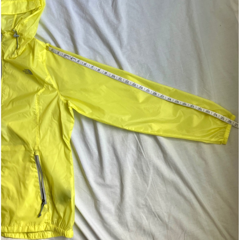 The North Face Stow Pocket Hooded Jacket Womens L Yellow Windbreaker - Picture 6 of 10